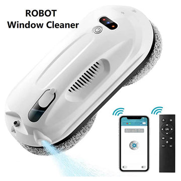 ZTBGY Window Cleaner Robot, 2800pa with Automatic Water Spray Smart Glass Cleaning Robotic for Indoor and Outdoor Glass Tile Window Smart Cleaner Kit with Remote Control - Imported from UK
